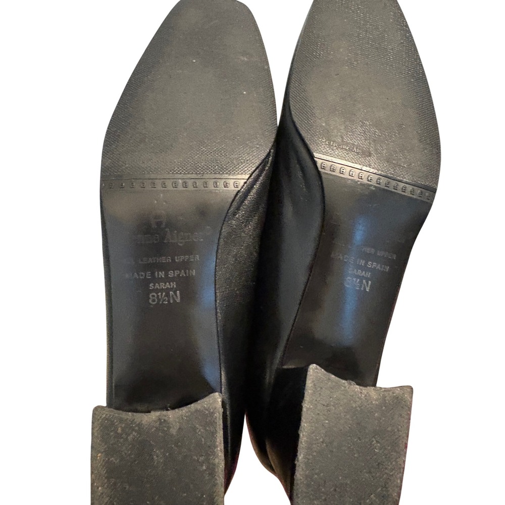 Vintage Etienne Aigner Block Heel Pumps Black Women's Size 8.5N Old Money - Picture 6 of 7